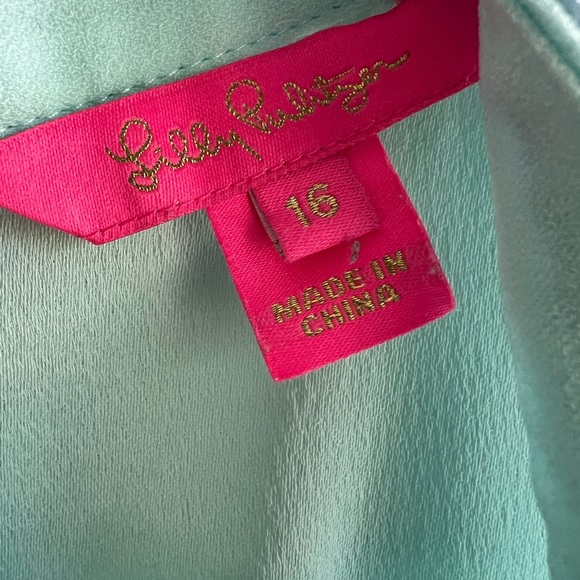 $298 Lilly Pulitzer Jane Maxi Dress Whisper Blue Embroidered Gold side Slits-16 - Picture 2 of 2